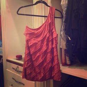 One shoulder rose color top. Wet Seal size Large.